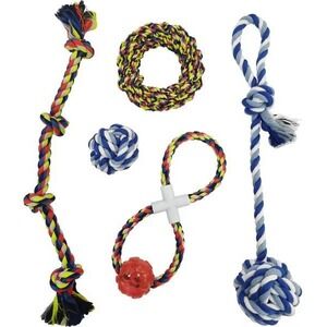 5-Piece‎ Pet Assorted Medium Large Dog Rope Toys 145541